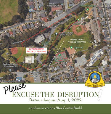 City Park Way Closure:  image of pedestrian access map