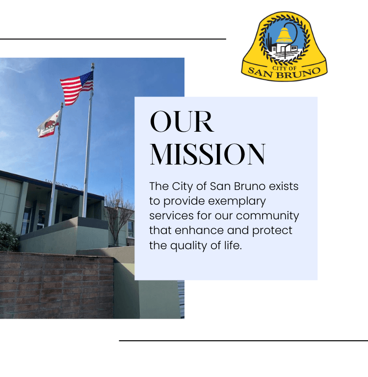 Image of City Hall with text of Mission Statement