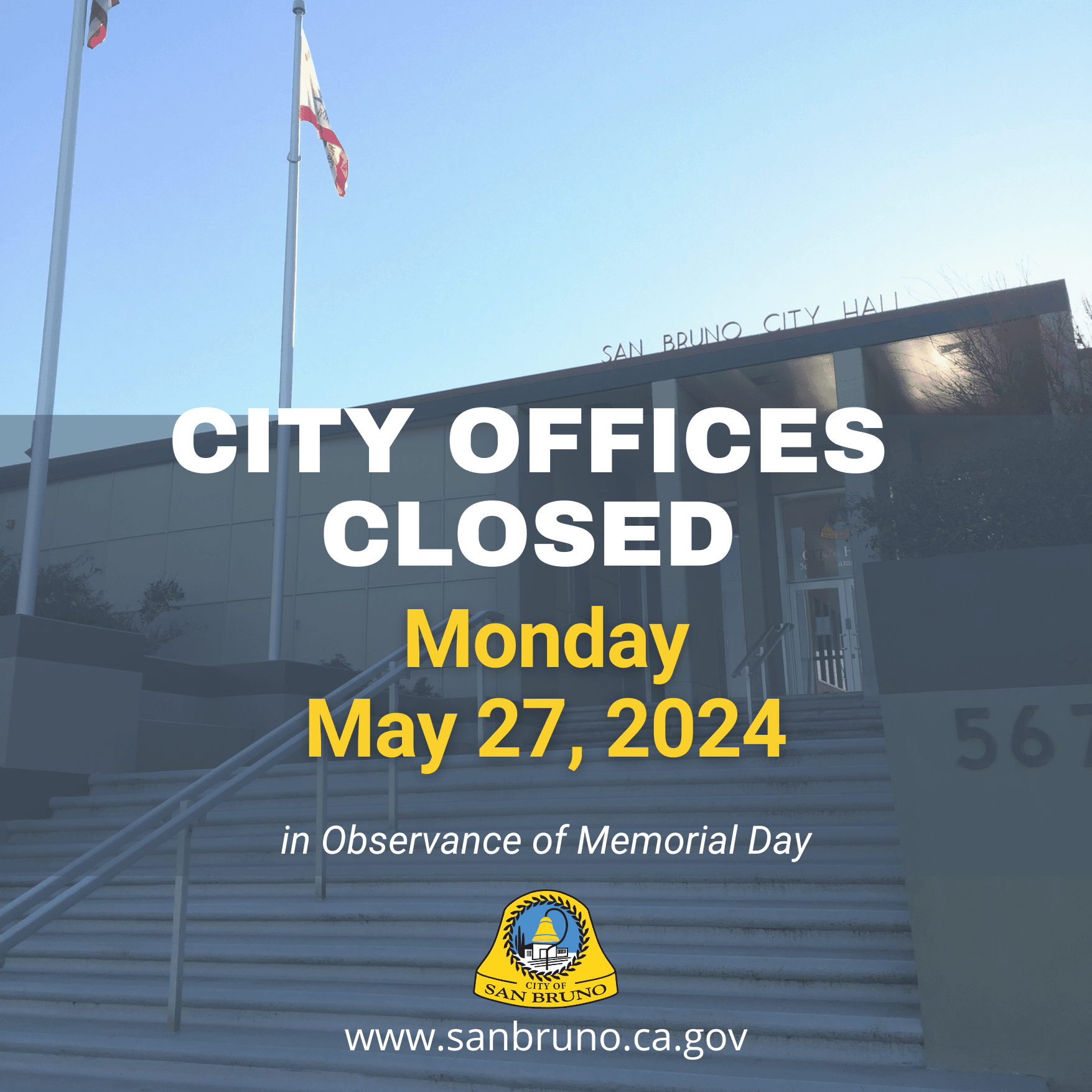 Instagram - City Offices Closed