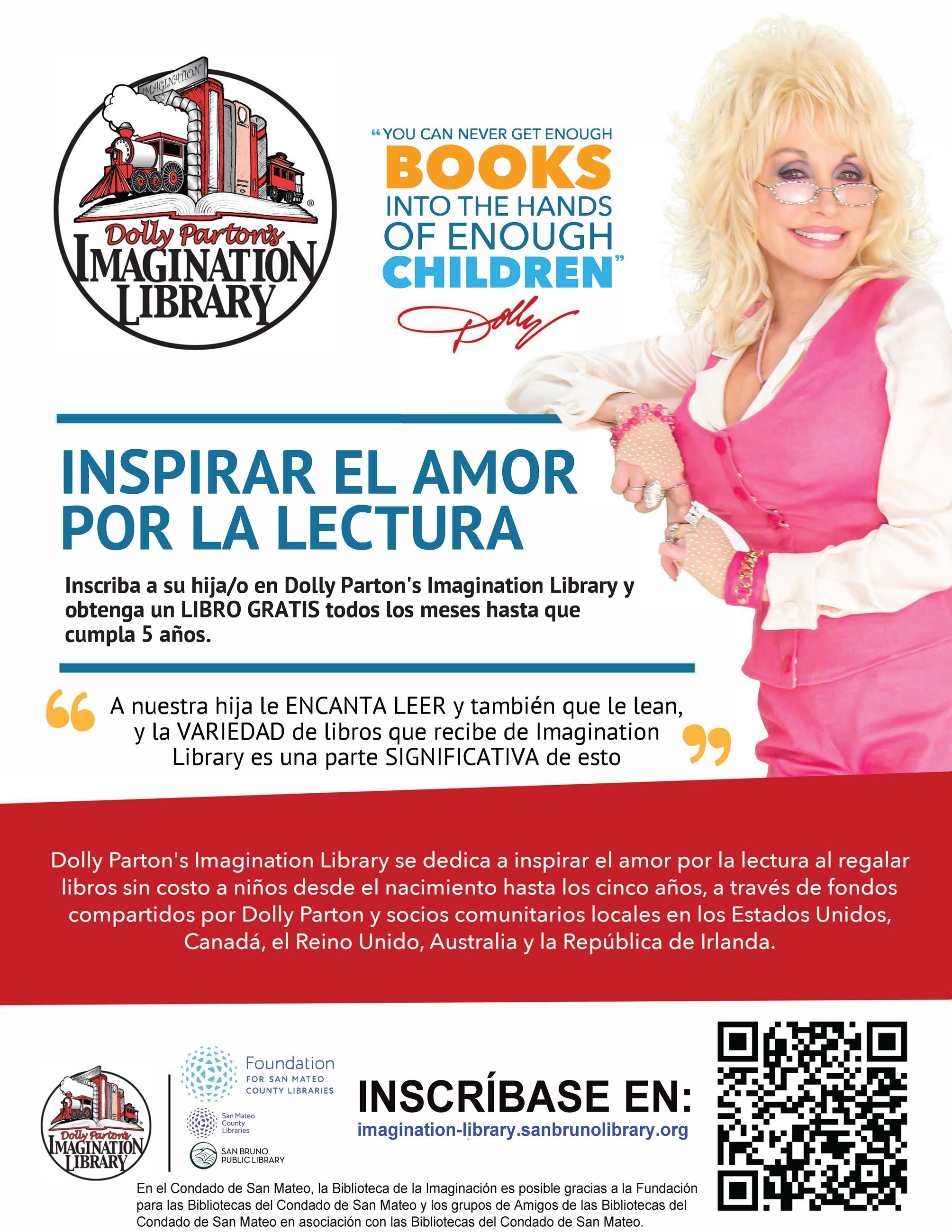 Imagination Library, click link to get a free book every month until 5 years of age.