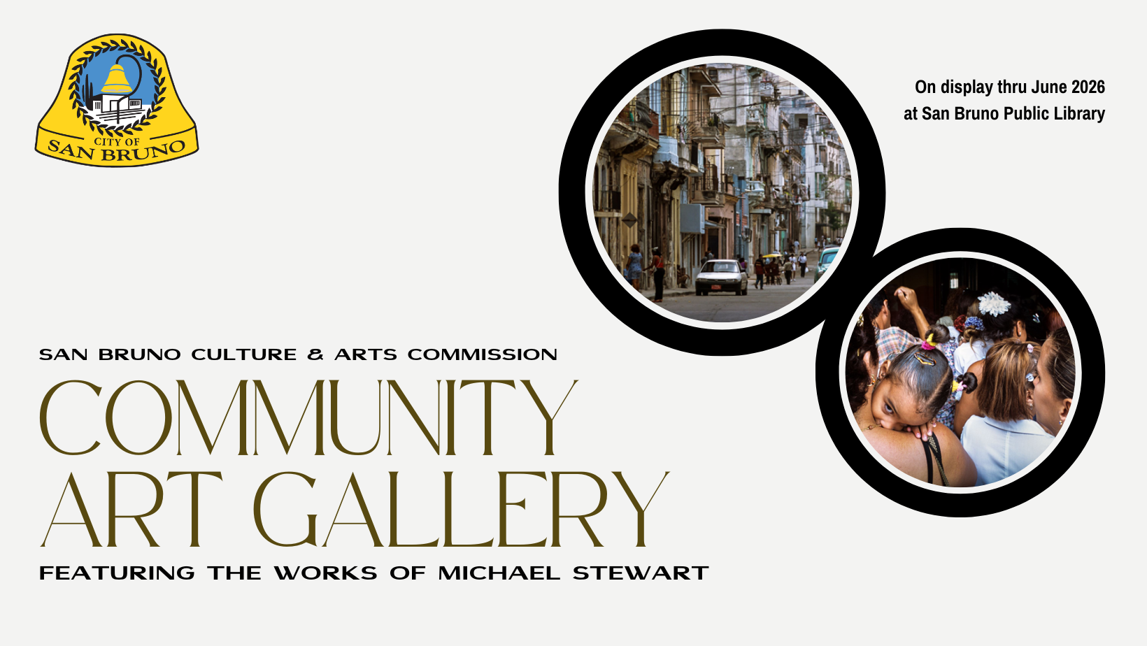 View Michael Stewart's artwork at the San Bruno Library's Art Gallery thru June 2026.